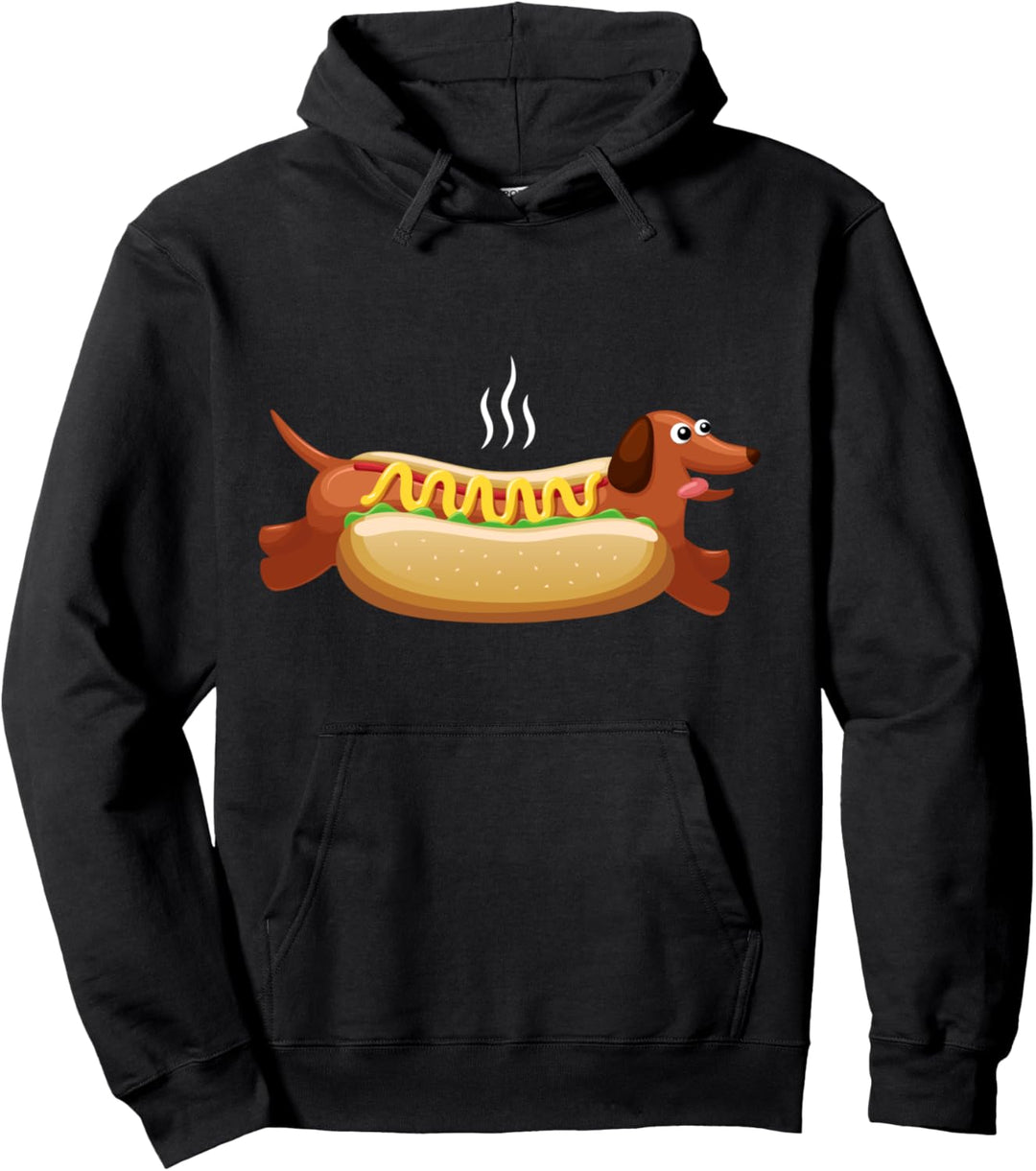HOT DOG Heisser Hund Lustiger Dackel Hotdog Pullover Hoodie