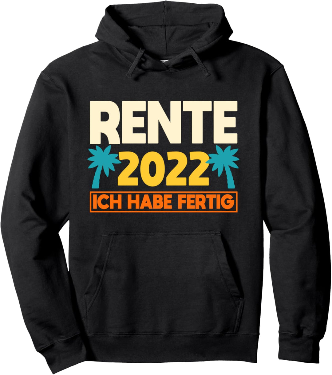 Rente 2022, Urlaub und Palmen Motiv, Ruhestand Mann Pullover Hoodie