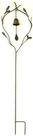 DanDiBo Rankhilfe mit Glocke JD2-12020 Rankgitter aus Metall H-130 cm B-28 cm Kletterhilfe