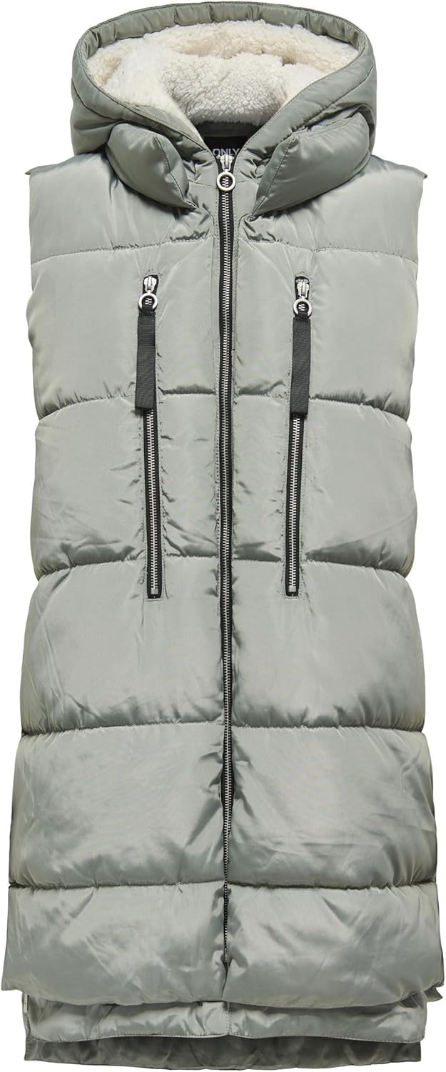 ONLY Damen Onlnewnora Puffer Waistcoat Life Cc Otw Pufferweste S Shadow, S Shadow