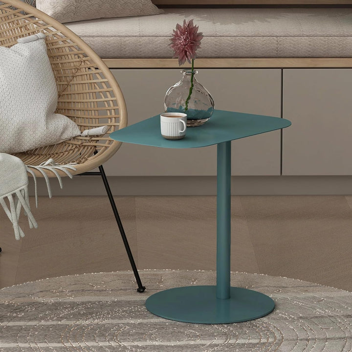 [en.casa] Beistelltisch Nastätten Gartentisch Couchtisch mit Metallgestell Sofatisch modernes Design