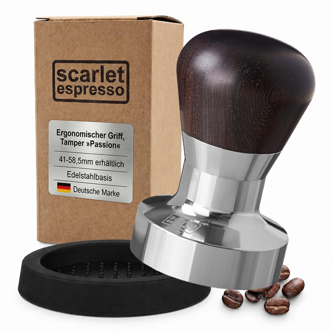 scarlet espresso | Tamper »Passion« für Barista; mit ergonomischem PVC- oder Edelholzgriff nach Wahl