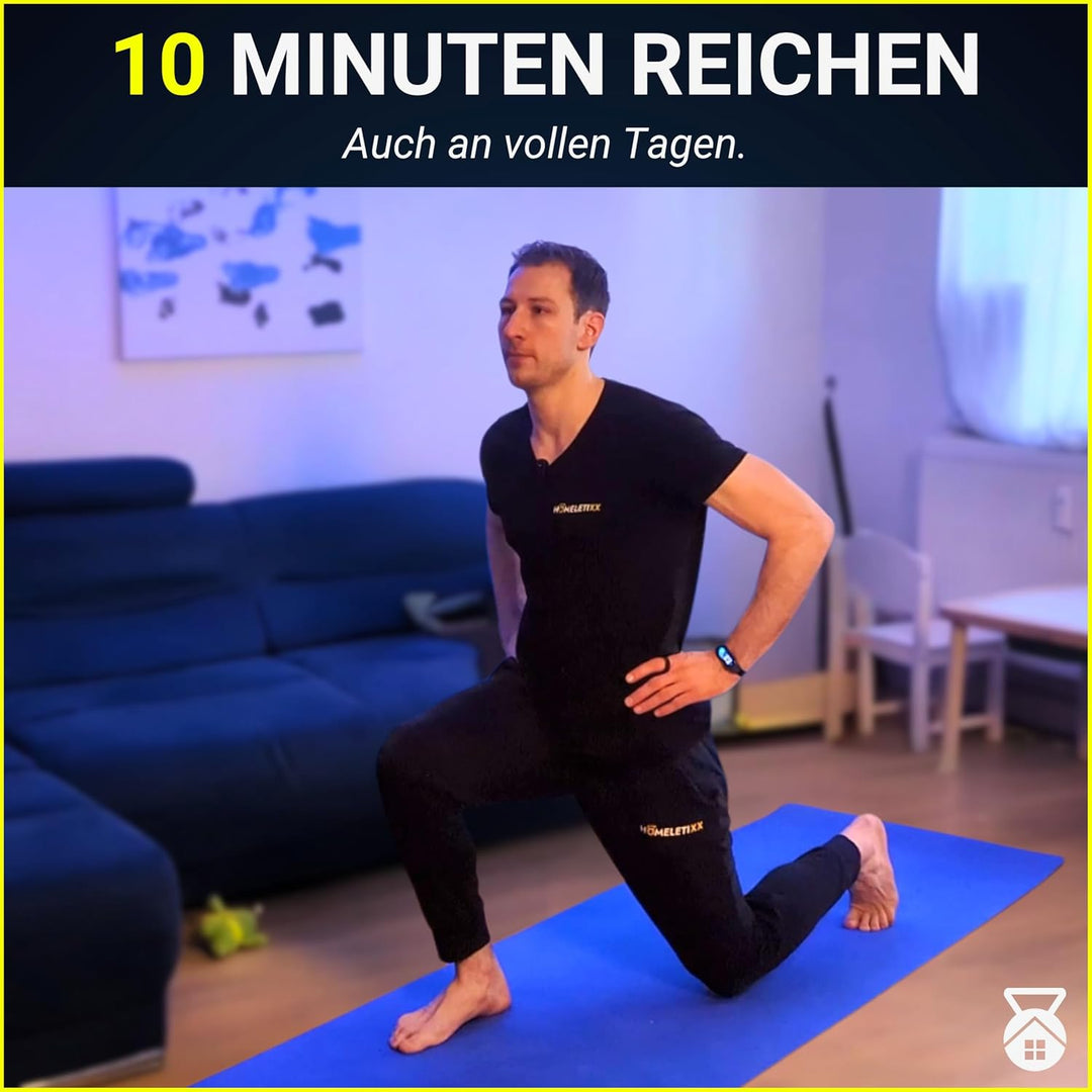 premium Fitnessmatte rutschfest 200cm lang - Sportmatte Yogamatte Gymnastikmatte umweltfreundlich -