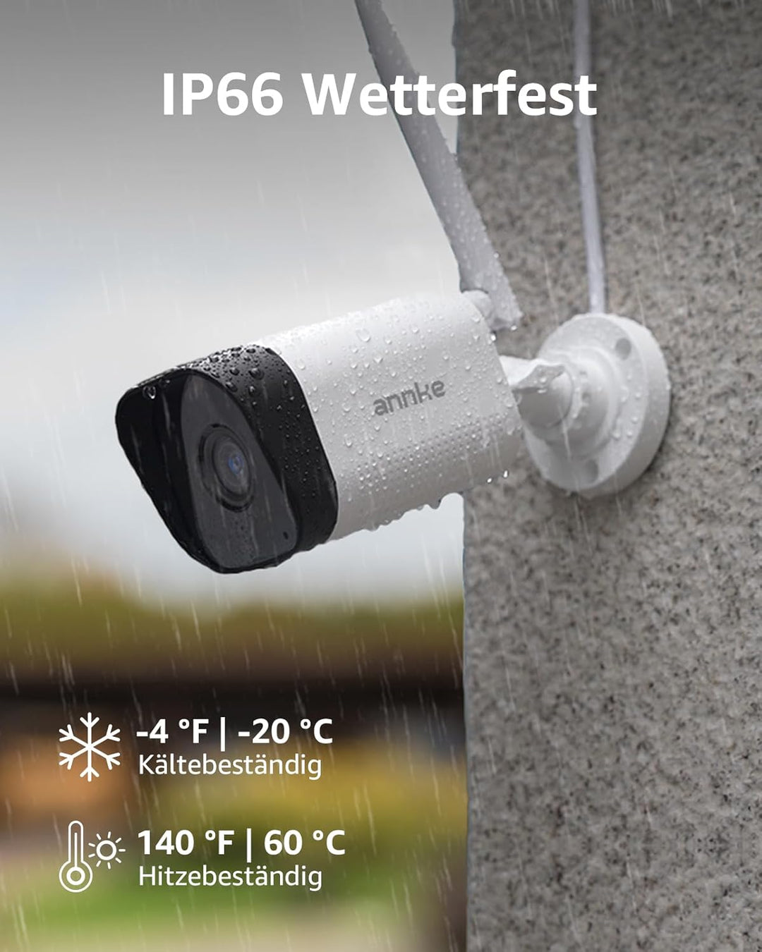 ANNKE 3MP Funk Überwachungskamera Set Aussen 8CH 5MP NVR mit 4 X 3MP WiFi Kameras Videoüberwachungs