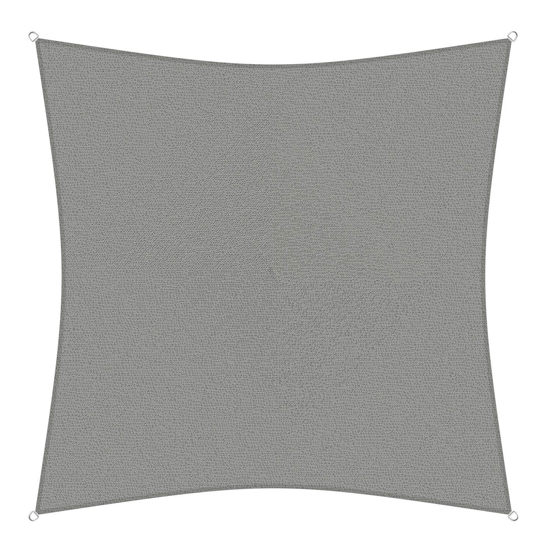 sunprotect 83225 Professional Sonnensegel, 3 x 3 m, Quadrat, Wind- & wasserdurchlässig, grausilber 3