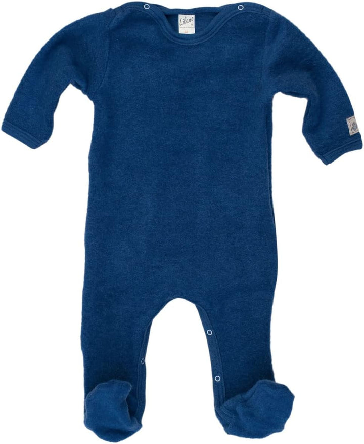 Lilano, Frottee Flausch Anzug mit Fuss, 100% Wolle (kbT) 86 Marine, 86 Marine