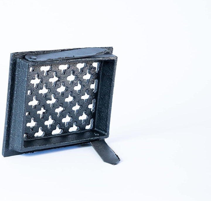 SEZAM Lüftungsgitter aus Gusseisen 15,5 x 2,3 x 12 cm, für Kachelöfen, Holzbacköfen & Kamine - Warml