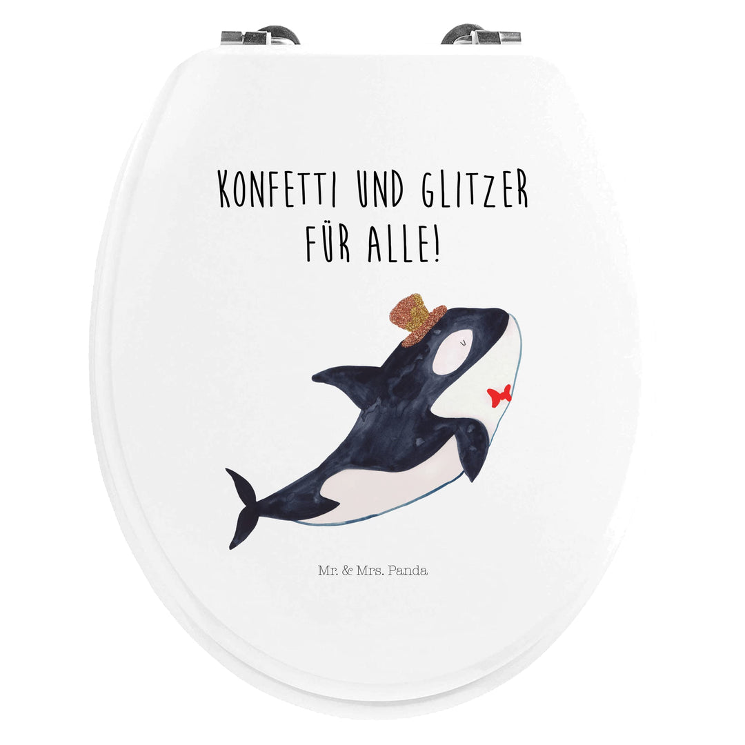 Mr. & Mrs. Panda Motiv WC Sitz Orca Zylinder - Geschenk, Glückwunsch, WC-Sitz, Meer, Urlaub, Klobril