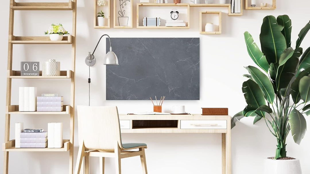 ALLboards Metallische Magnettafel ANTHRAZIT MARMOR 90x60cm MetalBoards Memoboard für jede Art von Ma