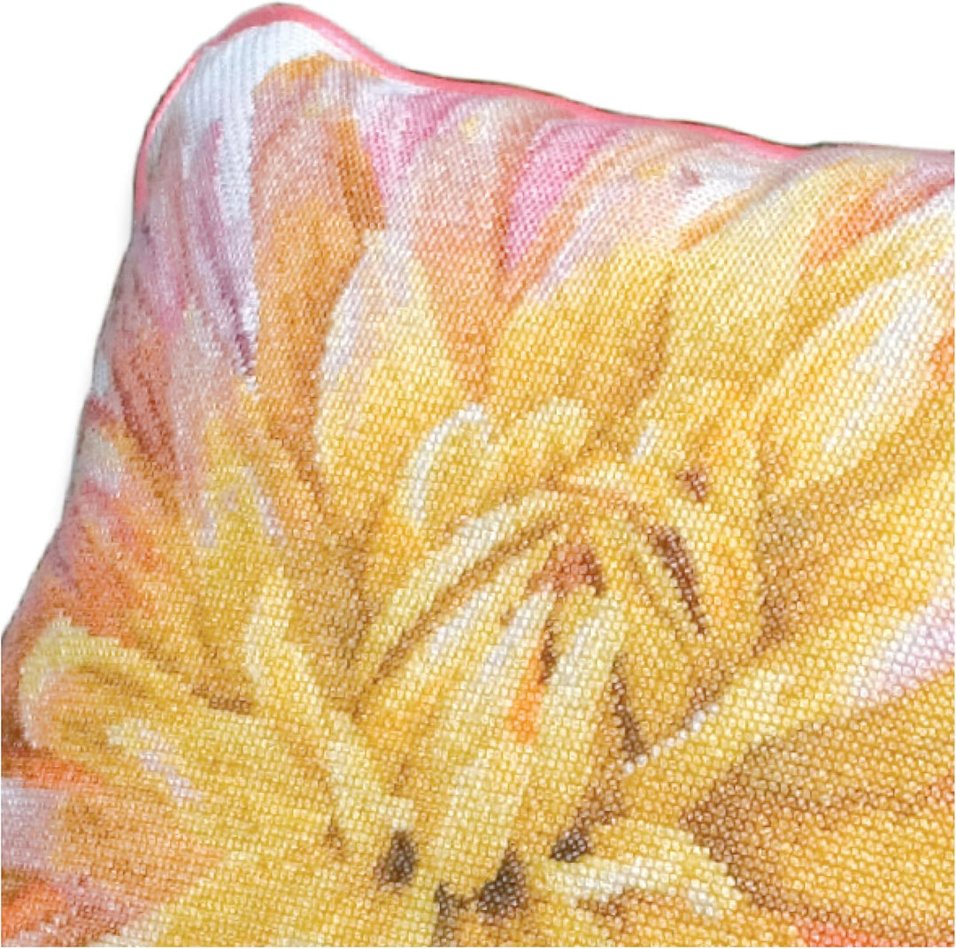 Thea Gouverneur - Kreuzstich-Set - Kissen mit Dahlia - Aida - 16 Count - Für Erwachsene - 441A 2 x 2