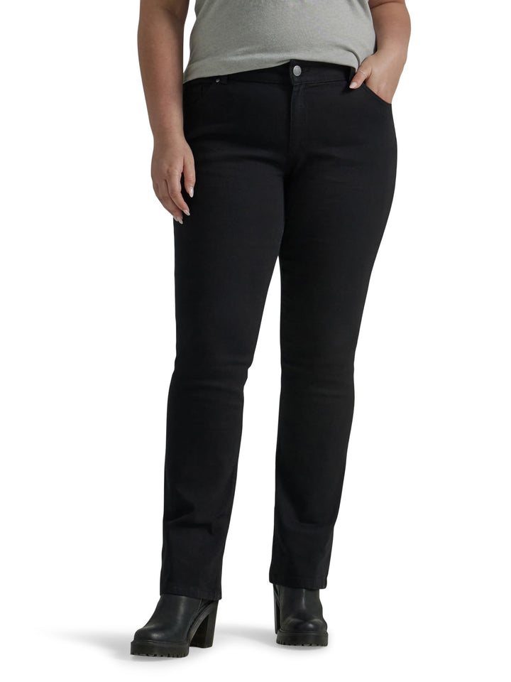 Lee Damen Regular Fit Bootcut Jeans 10 Medium Schwarz, 10 Medium Schwarz