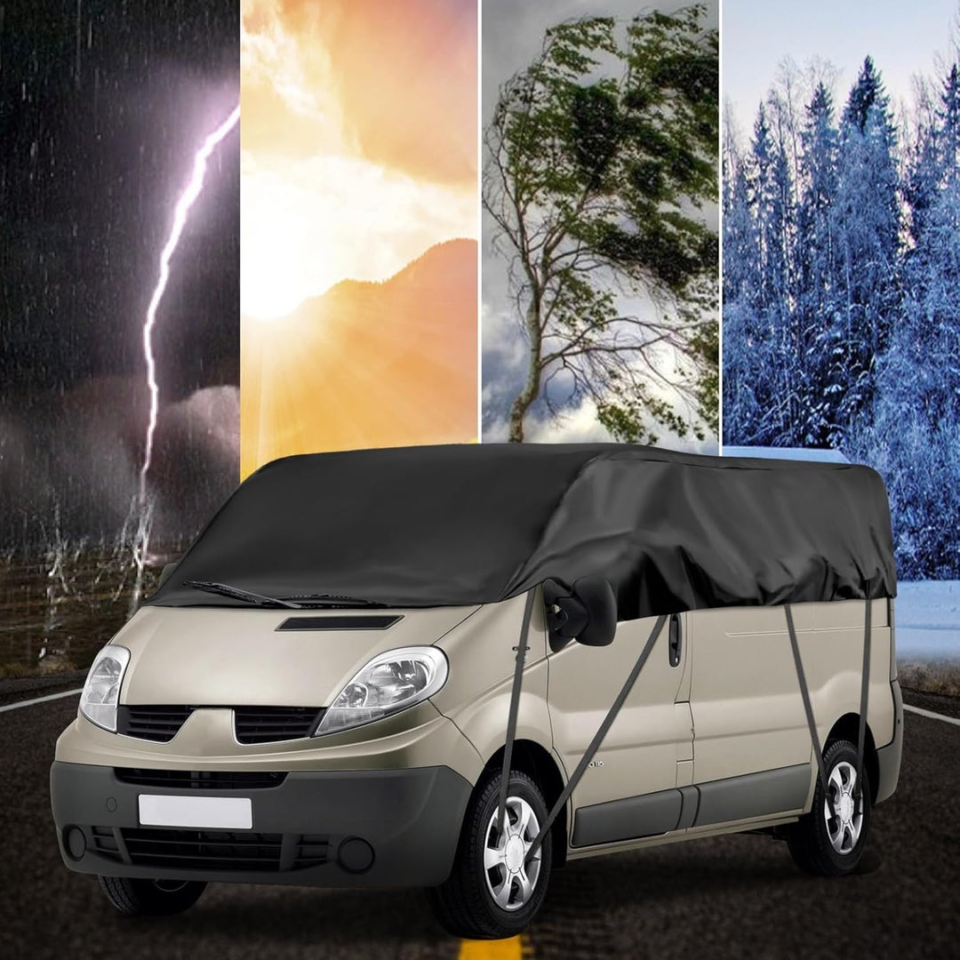 Autoabdeckung Wasserdicht Ersatz für Renault Trafic 2010-2025 SWB, Halbgarage, Autohülle Autoplane,