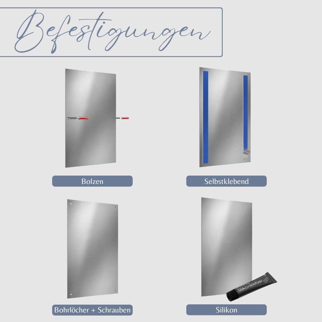 Edles Klingelschild für alle gängigen Funkklingeln - aus Edelstahl und Acrylglas | kompatibel mit al