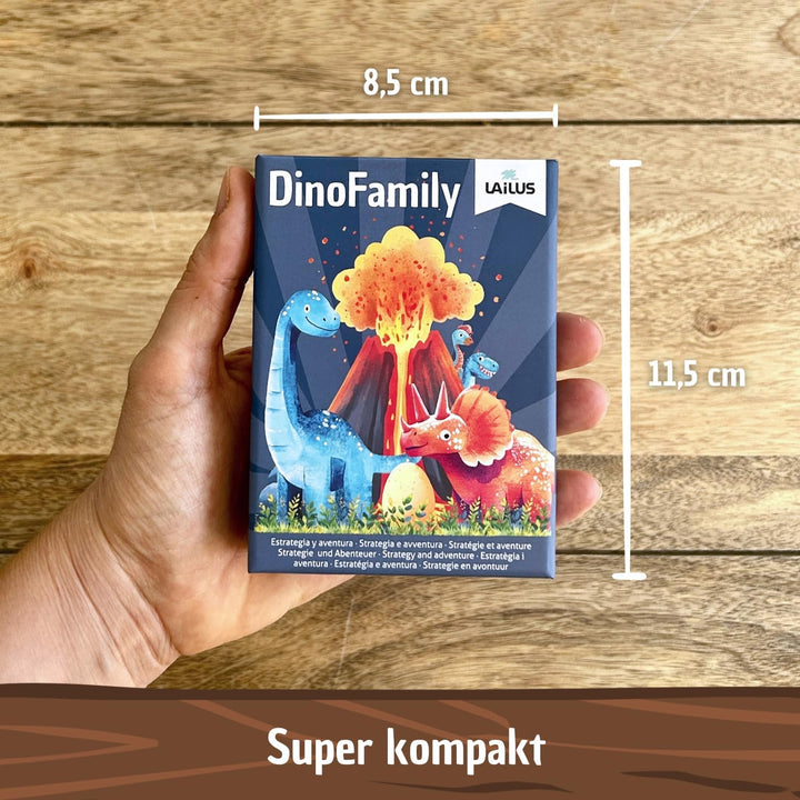 DinoFamily Dinosaurier-Kartenspiel – Pädagogisches Strategiespiel für Kinder ab 4 Jahren – Familiens