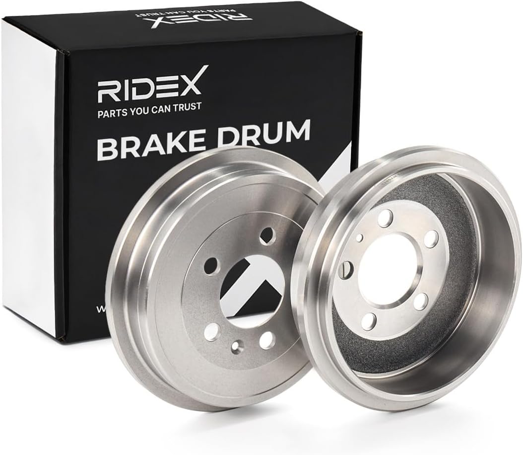 2x RIDEX Bremstrommel 123B0037 hinten für POLO (9N_) 4,0kg