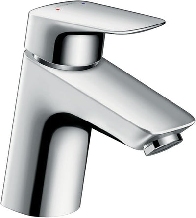 hansgrohe Wasserhahn Logis für Niederdruck (Armatur mit Auslauf Höhe 70mm und Push-Open Ablaufgarnit