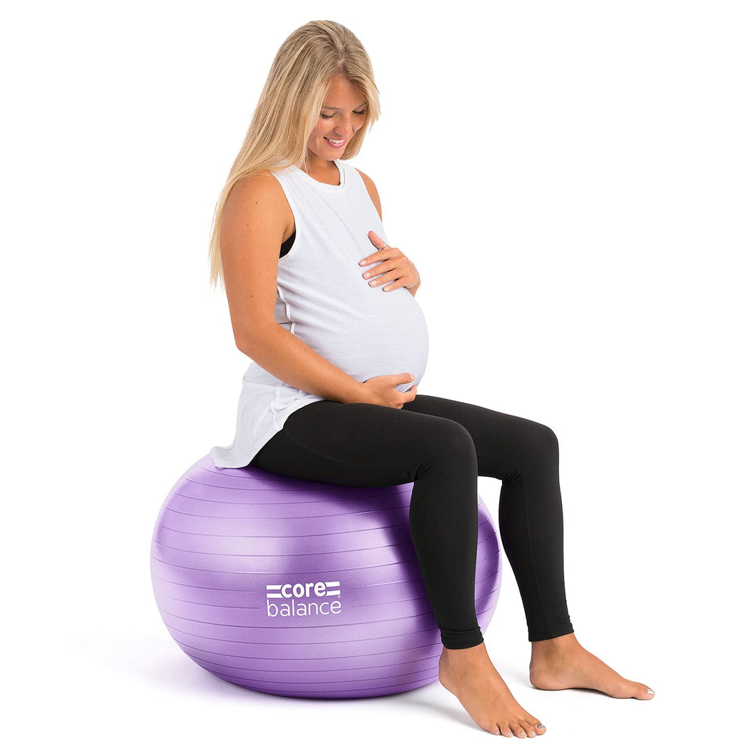 Core Balance Gymnastikball Schwangerschaft – Gymnastikball Gross und Berstsicher für Schwangerschaft