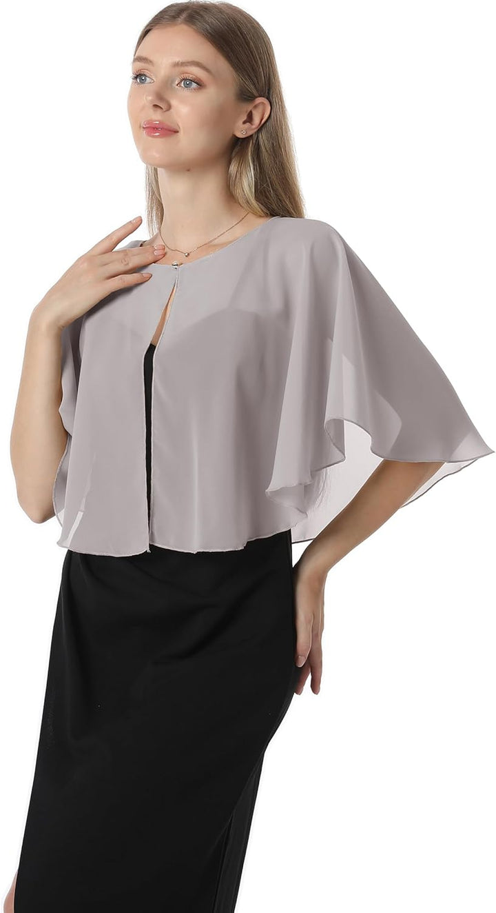 Chiffon-Capelet, weiche Umhänge, Schals und Wickeltücher für Abendkleid, Hochzeit, Umhang der 1920er