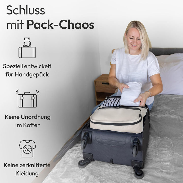 Koffer Organizer Set 5-teilig – Premium Packing Cubes aus robustem Twill mit YKK-Reissverschlüssen –