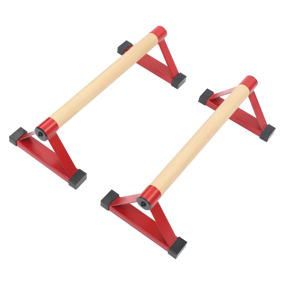 Parallettes Liegestützgriffe Handstand Griffe 400kg Holz und Metall - Rutschfeste Handstand Griffe/D