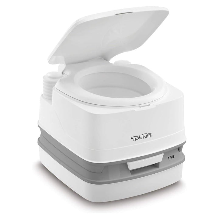 Thetford 92802 Porta Potti 145 Tragbare Toilette Qube, Weiss-Grau, 330 x 383 x 427 mm Porta Potti 14