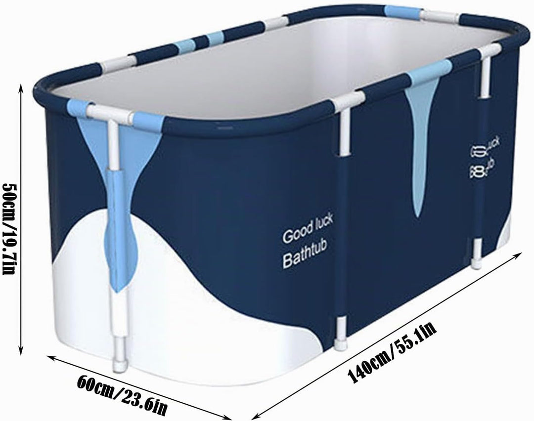 Faltbare Badewanne für Erwachsene, 140x60x50cm, Mobile Badeerlebnis mit Einfacher Installation, Idea