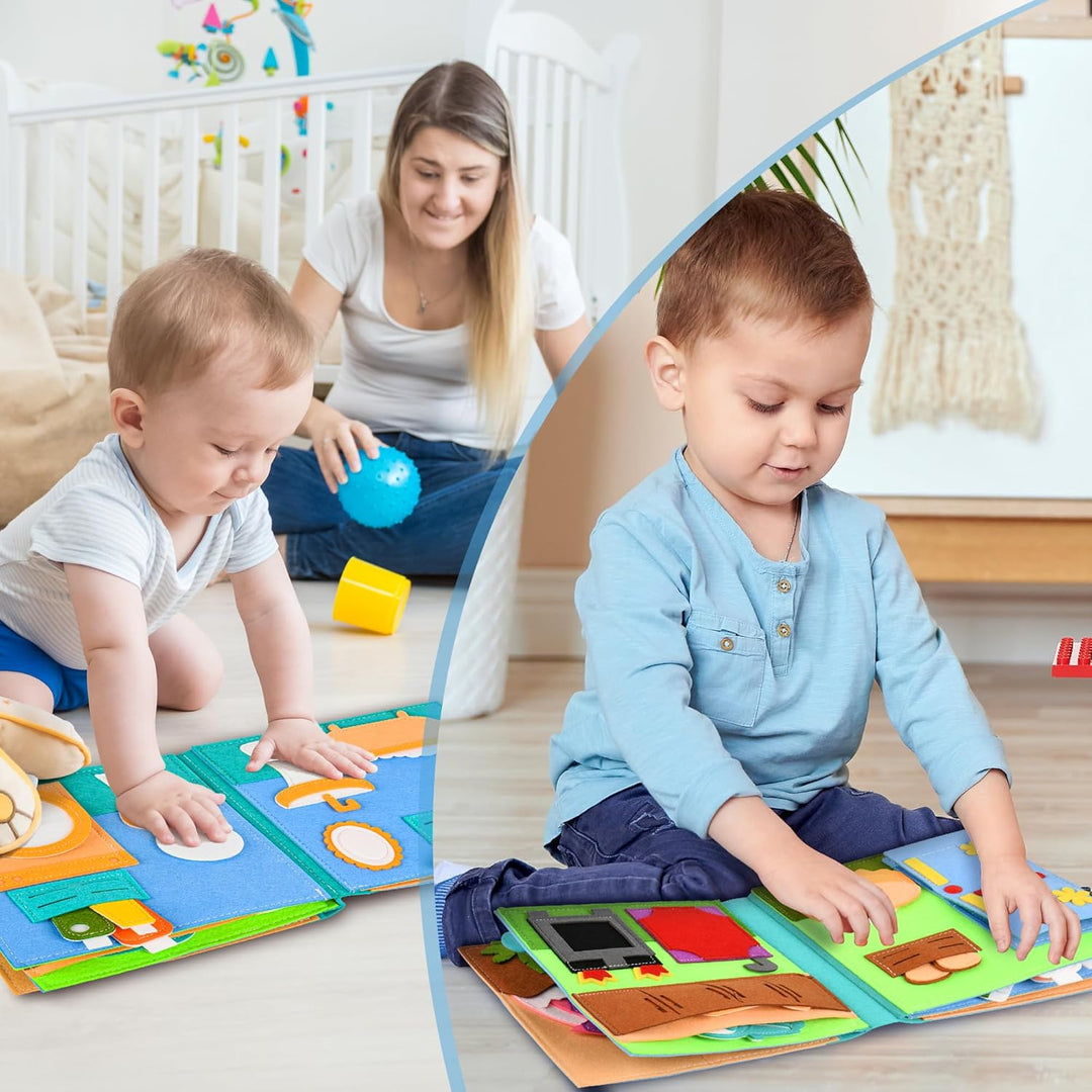 Quiet Book 2 Jahre | Montessori Spielzeug ab 1 Jahre für Motorik Baby | Sensorik Spielzeug ab 1-6 Ja