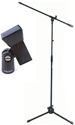 PROEL RSM180 Mikrofonständer Giraffe + PROEL APM30 Mikrofonzange, schwarz - Bundle (RSM180 x 1 + APM