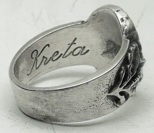 MK-Art Militaria RIng, Deutscher Ring der Fallschirmjäger mit Innengravur Kreta 20.5.1941"