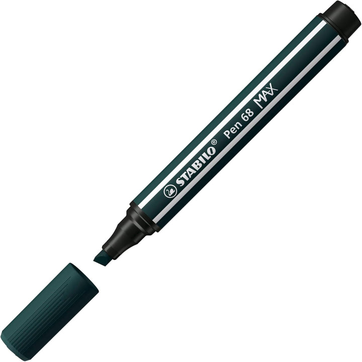 Premium-Filzstift mit dicker Keilspitze - STABILO Pen 68 MAX - ARTY - 24er Pack - mit 24 verschieden