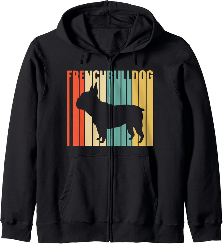 Französische Bulldogge Retro Frenchie Hunde Hundehalter Kapuzenjacke