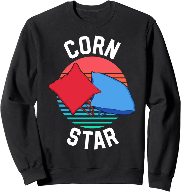 Corn Star Cornhole Shirts Funny BBQ Cornhole Gifts For Men Sweatshirt
