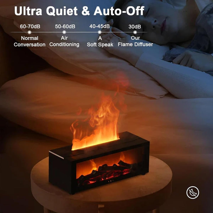 Luftbefeuchter Kamin丨Flammen Aroma Diffuser, 150ml Ätherische Öle Diffuser mit Fernbedienung & 7 Far