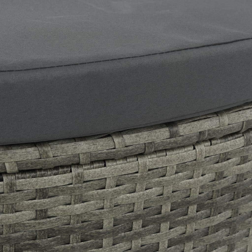 Festnight Polyrattan Gartensofa 2-Sitzer mit Sonnenschirm und Fusshocker |Gartenmoebel Sonneninsel R