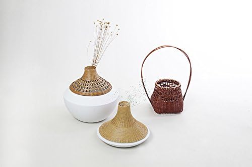 anaan Vase aus Keramik Blumenvase Keramikvase Design handgemacht Tischdeko weiss (φ172xH125 mm), φ17