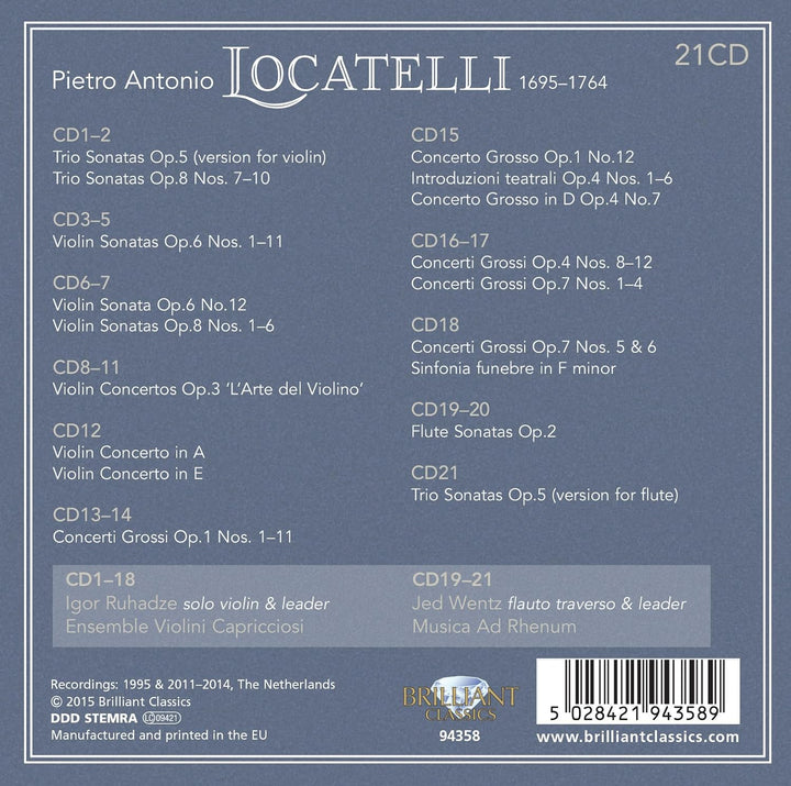 Locatelli-Complete Edition, Audio-CD