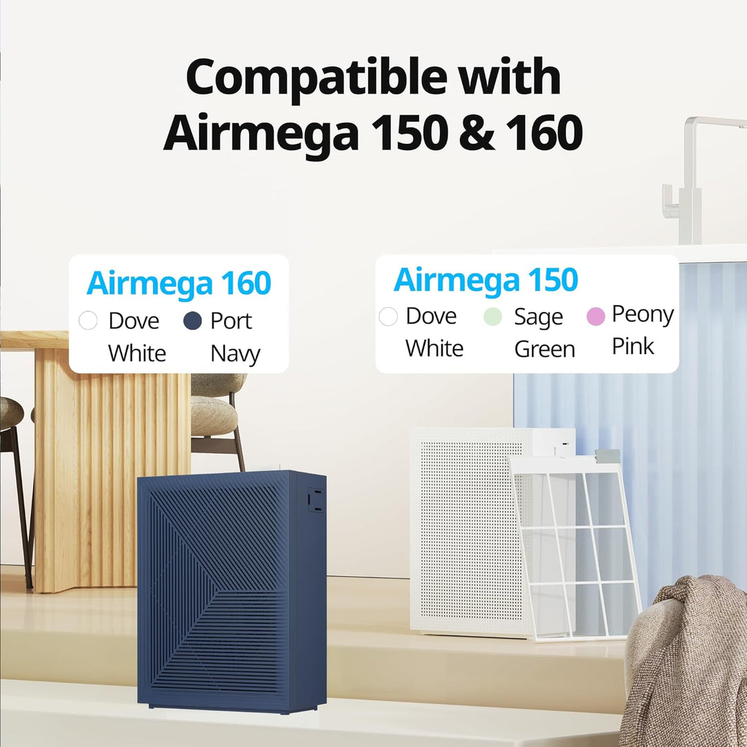 Coway Airmega 150 Luftreiniger Ersatzfilter-Set, True HEPA, Aktivkohlefilter, Schwarz, 3 Piece, 2 Fi