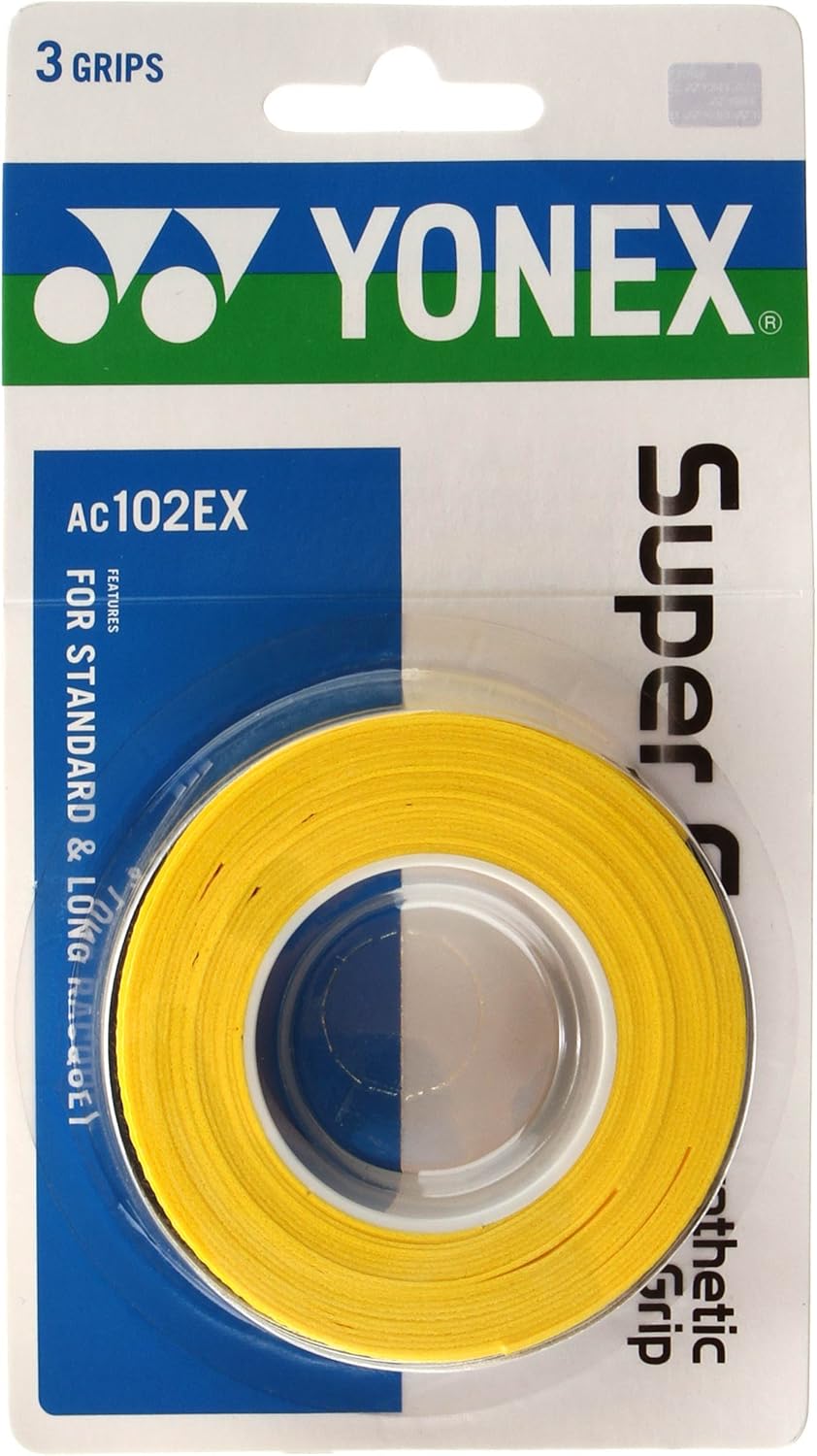 Yonex Overgrip Super Grap 3er STANDARD Gelb, STANDARD Gelb
