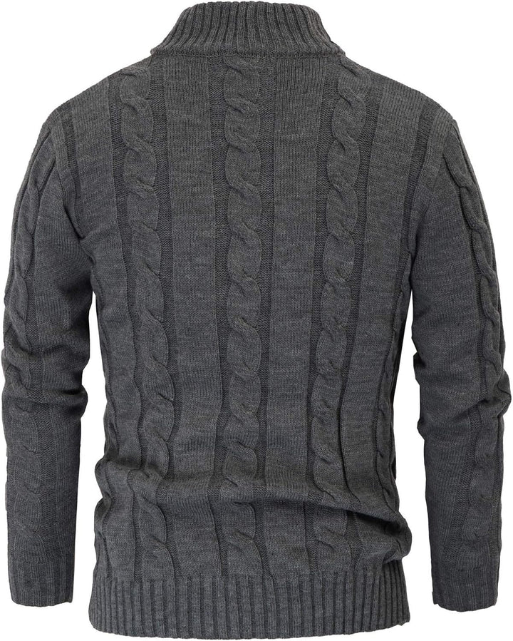PJ PAUL JONES Herren Strickjacke mit Knopfverschluss Zopfmuster Strickjacke Cardigan mit Gerippter S