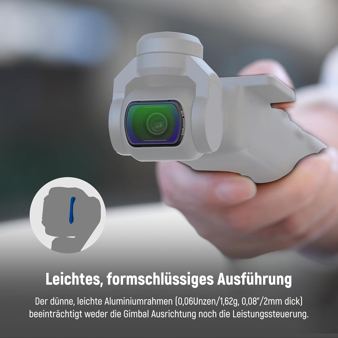 NEEWER Magnetischer Black Diffusion 1/2 Filter, kompatibel mit DJI Osmo Pocket 3, verbessert Filmauf