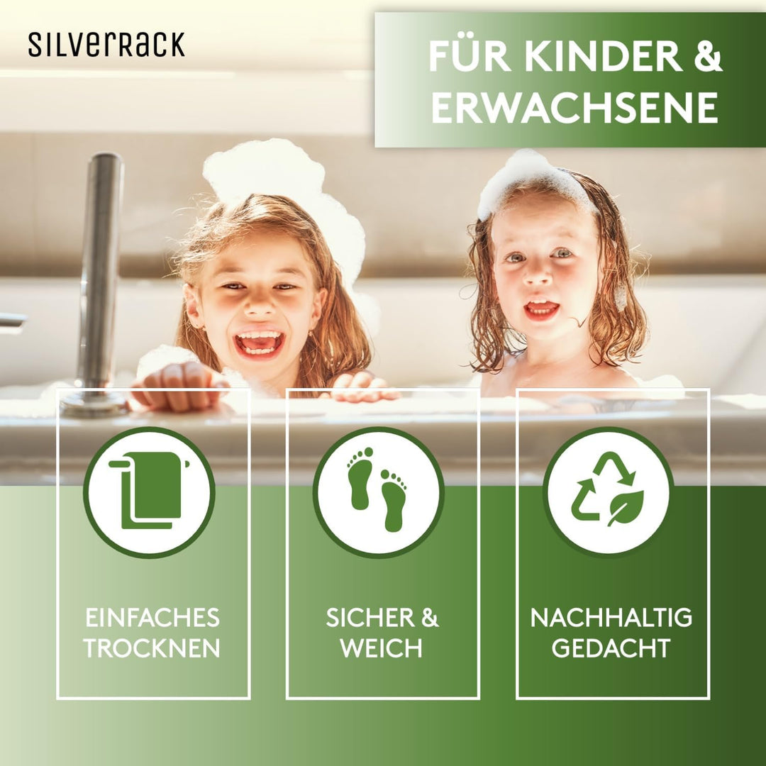 Duschmatte rutschfest 53x53 cm (Babyblau) - Antirutschmatte Dusche BPA frei für Kinder - Badematte r