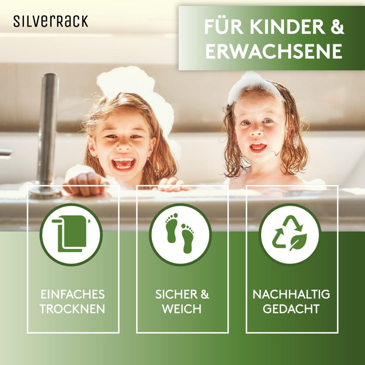 Duschmatte rutschfest 53x53 cm (Babyblau) - Antirutschmatte Dusche BPA frei für Kinder - Badematte r