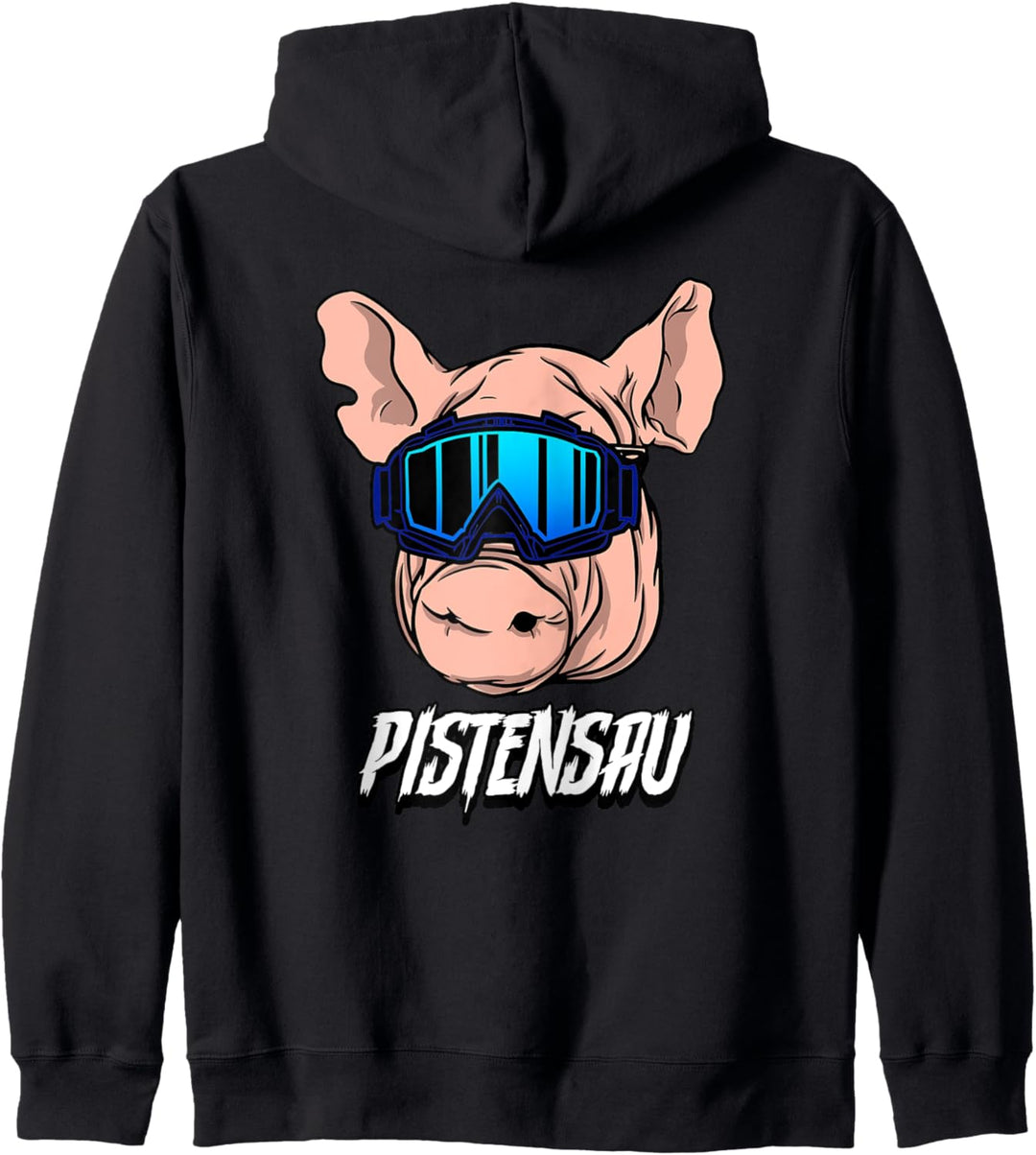 Skifahren Ski Pistensau Kapuzenjacke