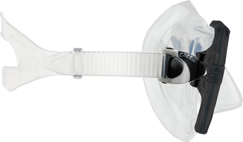 Cressi Tauchmaske Ocean Schnorchelmaske Transparent/Schwarz, Schnorchelmaske Transparent/Schwarz