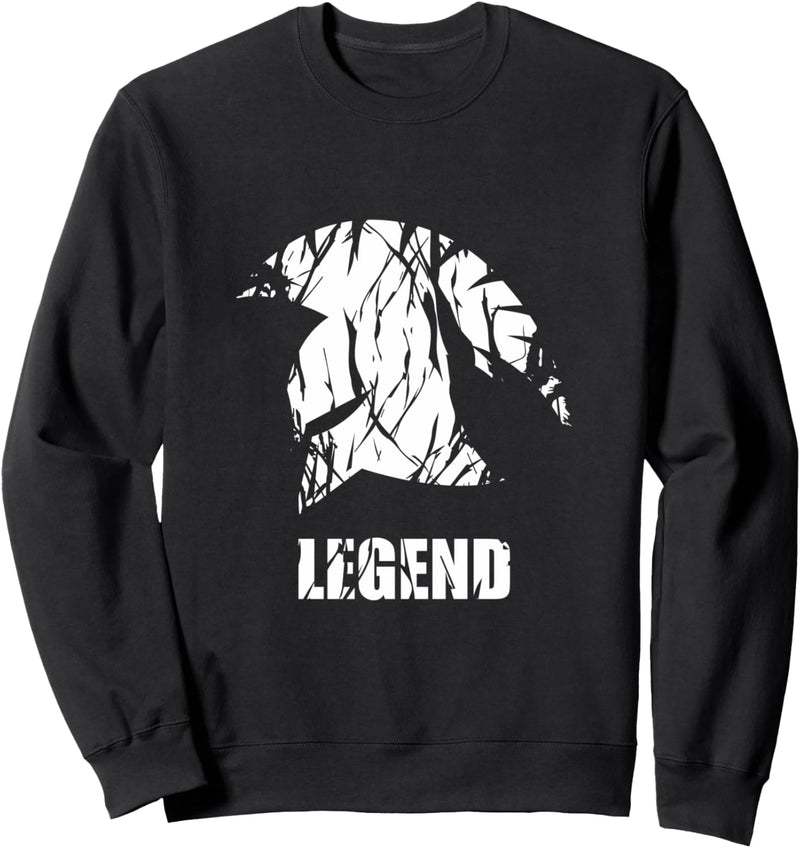 LEGEND | Spartaner Helm | GYM Motivation Fitness Sprüche Sweatshirt