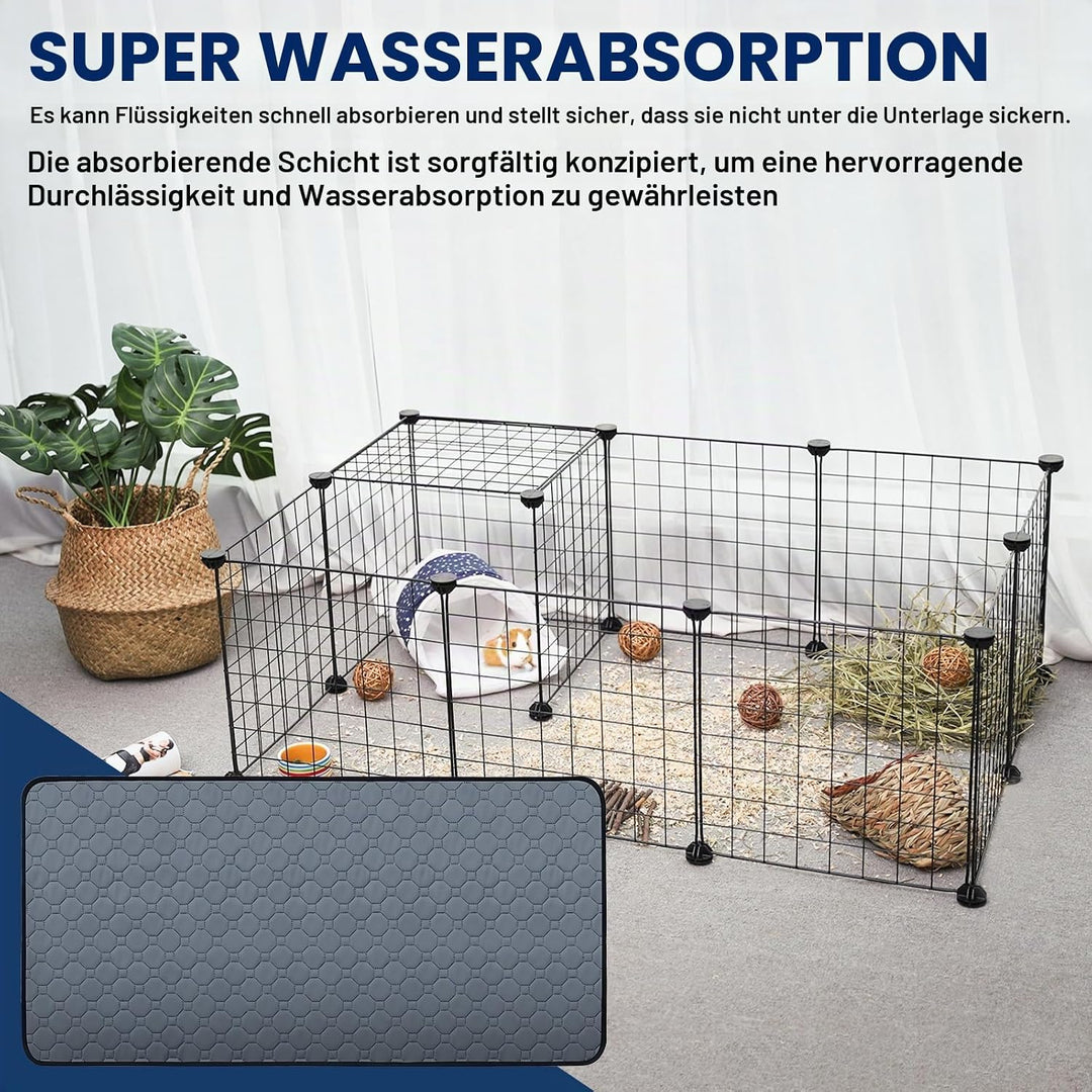 PIPI Pads für Meerschweinchen: 120x60cm Waschbar Saugfähige Unterlagen, Meerschweinchen-PIPI Pads, r