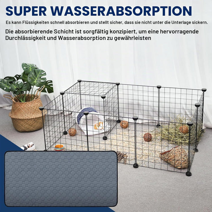 PIPI Pads für Meerschweinchen: 120x60cm Waschbar Saugfähige Unterlagen, Meerschweinchen-PIPI Pads, r