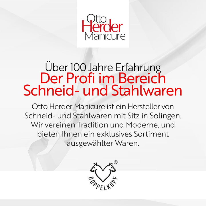 Otto Herder Manicure Fussnagelzange aus rostfreiem Edelstahl, Kopfschneider Nagelzange 14 cm, für st