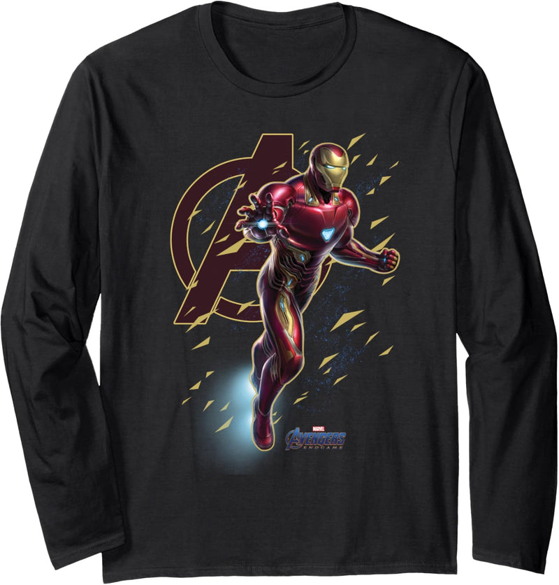 Marvel Avengers: Endgame Iron Man Particle Portrait Langarmshirt