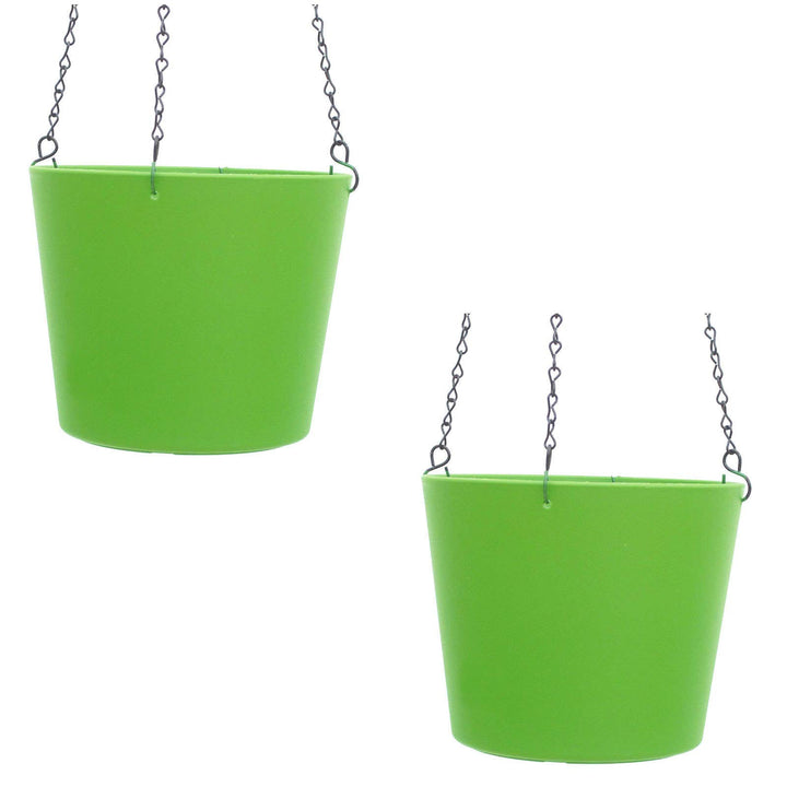 Set2 Kunststoff Ampel-Flori 28 apfelgrün Ø 28.0cm Höhe 24.5cm Ø 28.0 cm Höhe 24.5 cm, Ø 28.0 cm Höhe